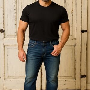 Rock & Roll Men's Double Barrel Straight Leg Jeans (38 x 34)